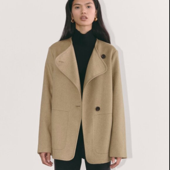 Everlane The October Coat (Dark Heathered Camel) - Large - Picture 2 of 7